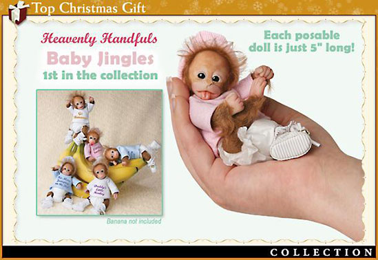 Heavenly Handfuls Li'l Monkey Hugs Dolls
